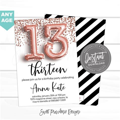 party invitations for 13th birthday|free printable 13th birthday invitations.